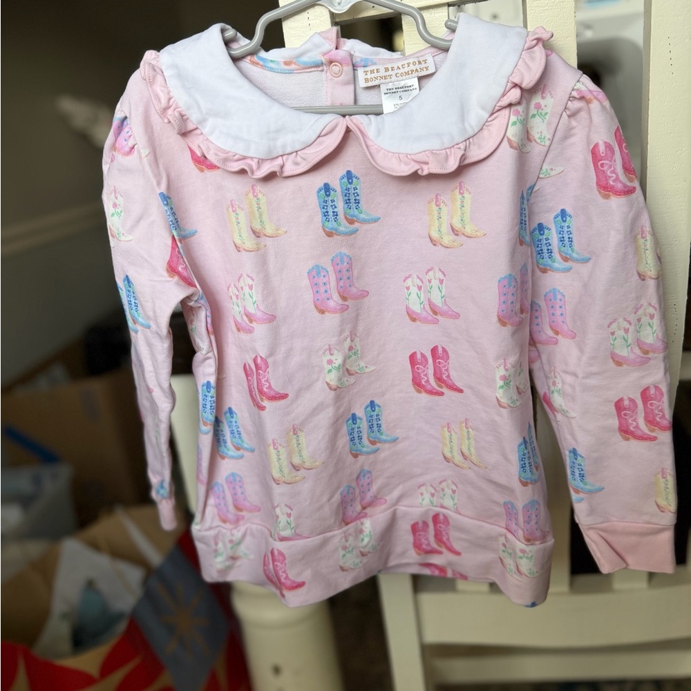 The Beaufort Bonnet Company Pink Cowgirl Sweatshirt